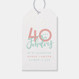 40 und ein fabelhaftes Geschenketikett Geschenkanhänger