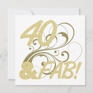 40 und ein toller Geburtstag Karte