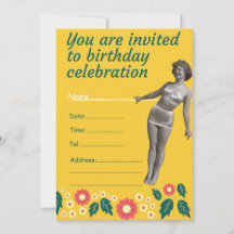 40 und fabelhaft Elegant Vintager Geburtstag Blume