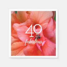 40 und fabelhafte Blume Foto Geburtstagsparty