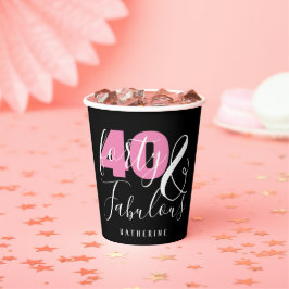 40 und fabelhafte Elegant 40. Geburtstag Custom Pappbecher