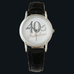 40 und fabelhafte Elegant Script Frau 40. Geburtst Armbanduhr<br><div class="desc">40 und fabelhafte Elegant Script Frau 40. Geburtstagsschau. Ein perfektes Geschenk für eine Frau,  die den 40. Geburtstag feiert.</div>