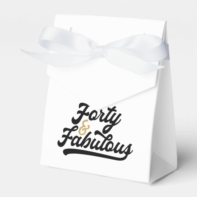 40 und fabelhafte Gefälligkeitsbox Geschenkschachtel (Vorderseite)