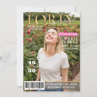 40 und fabelhafte Magazine Style Einladung
