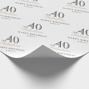 40 und fabelhafte moderne Frau 40. Geburtstag Geschenkpapier