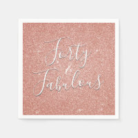 40 und fabelhafte Rose Gold Blush Pink Glitzer