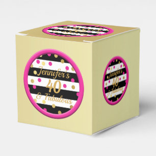 40 und fabelhafter Goldkuchen-Kasten Geschenkschachtel