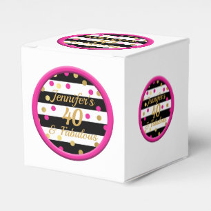 40 und fabelhafter weißer Kuchen-Kasten Geschenkschachtel