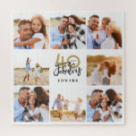 40 und fabelhaftes goldschwarzes Foto Geburtstag<br><div class="desc">Feiern Sie Ihren 40. Geburtstag stilvoll mit diesem schwarzen und goldenen Effekt 40. Geburtstag. Modernes Design mit Skripttext und fett formatierter Grafik. Ändern Sie die Farbe,  um sie anzupassen. Teil einer Sammlung.</div>