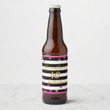 40 und fabelhaftes Hot Pink Schwarz-weiß Gold