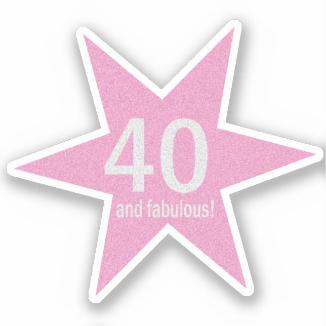 40 und Fabulous Geburtstag Aufkleber (Vorderseite)