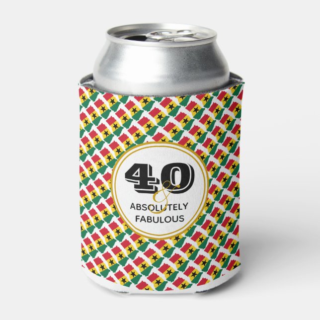 40 und Fabulous GHANA Dosenkühler (Kanne Vorderseite)