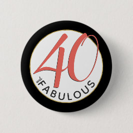 40 und fabulous Gold Schwarz-weiß Lachs Tropical Button