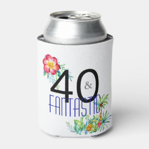 40 und fantastisches tropisches 40. dosenkühler