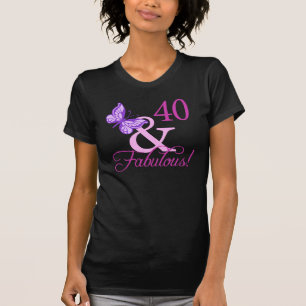 40 und üppige Geburtstagsgeschenke (Pflaume) T-Shirt