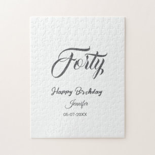 40. vierzigster BuchstabeGeburtstag Name Datum Jah