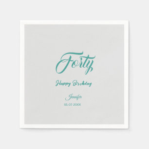 40. vierzigster BuchstabeGeburtstag Name Datum Jah Serviette