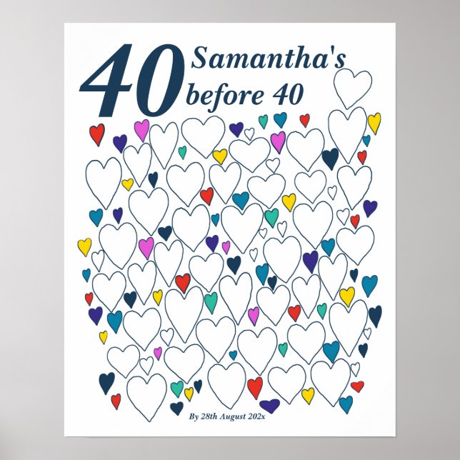 40 vor dem Drehen der 40 Eimer-Liste Poster (Vorne)