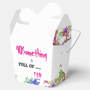 40 "What & Full of Fun Take Out Gunst Box" Geschenkschachtel