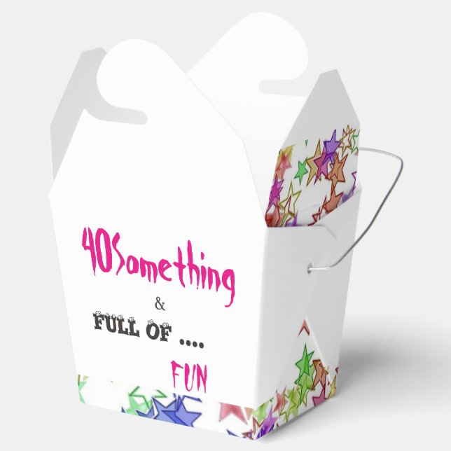 40 "What & Full of Fun Take Out Gunst Box" Geschenkschachtel (Geöffnet)
