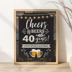 40. Willkommenszeichen für Cheers & Bers Poster