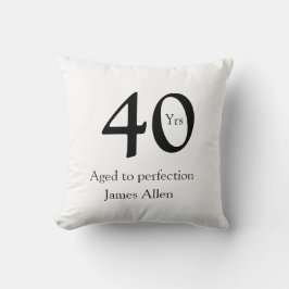 40 years aged to perfection birthday name simple  kissen