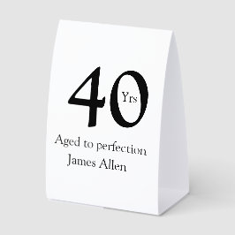 40 years aged to perfection birthday name simple  tischaufsteller 