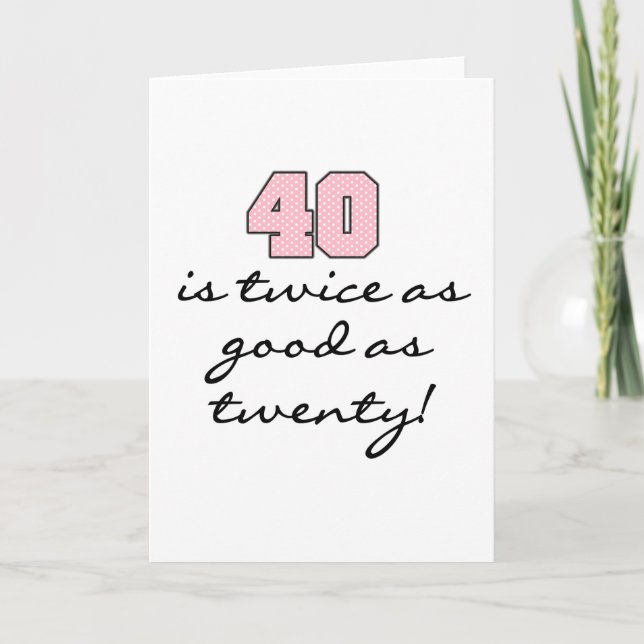 40 Zweimal so gut wie 20 Karte (Vorderseite)