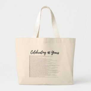 40e anniversaire Afficher le titre Sac fourre-tout