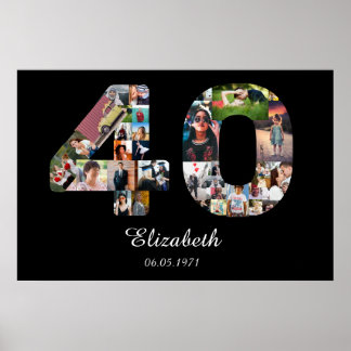 40e anniversaire Créez votre propre affiche photo 