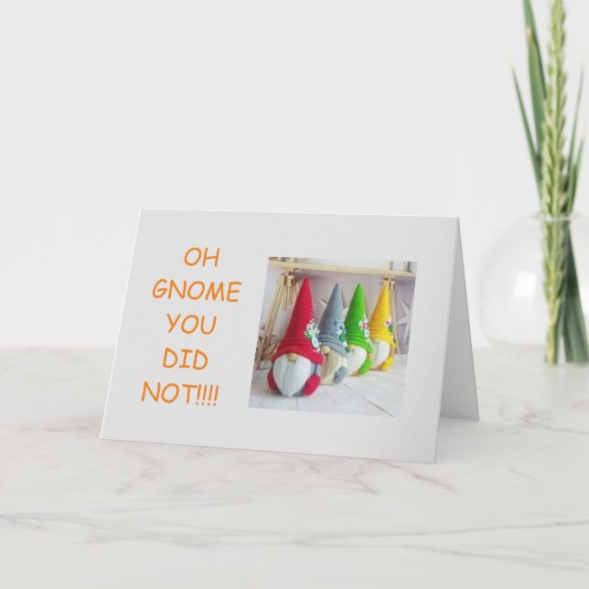 **40e ANNIVERSAIRE** de GNOMES CONFUSÉS! Carte (Devant)