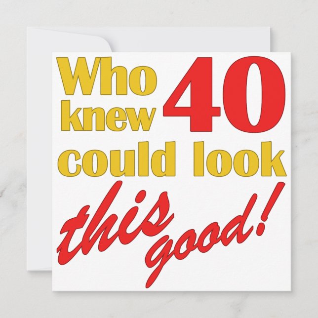 40e anniversaire des invitations de fête (Devant)
