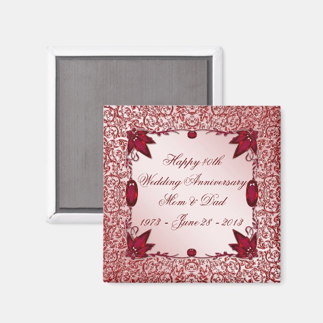 40e anniversaire du Mariage Magnet (Recto/Verso)