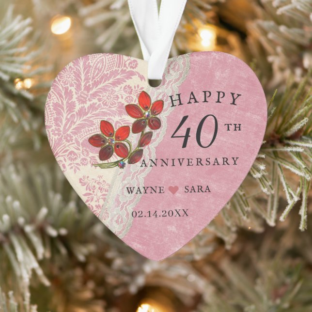 40e anniversaire du Mariage Ruby Jewel (Arbre)