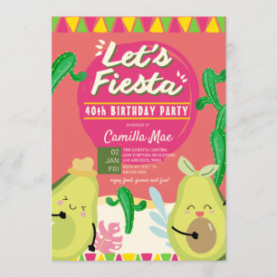 40e anniversaire Fiesta Invitation