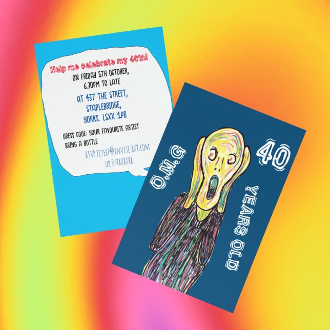 40e anniversaire invitation de fête 40 ans (Créateur téléchargé)