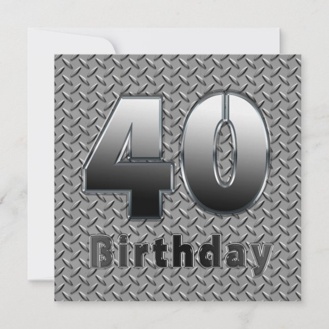 40e ANNIVERSAIRE INVITATION - MÉTAL (Devant)