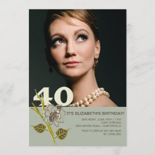 40e anniversaire Invitation photo