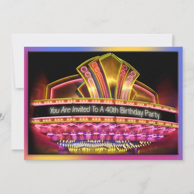 40e anniversaire Marquis Invitation (Devant)