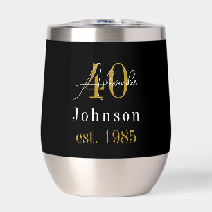 40e anniversaire personnalisé Black Gold