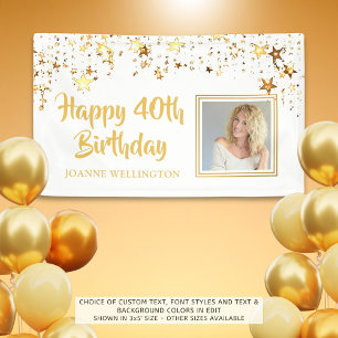 40e anniversaire Photo Gold Stars Bannière personn