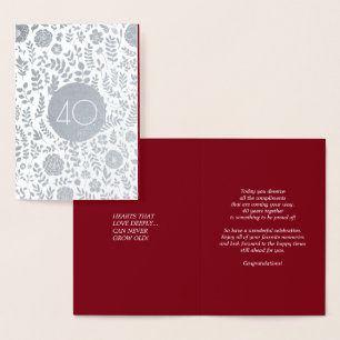 40e anniversaire Real Foil Cartes de luxe