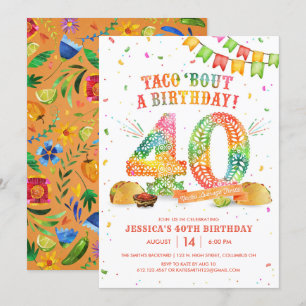 40e Fête Anniversaire Invitation