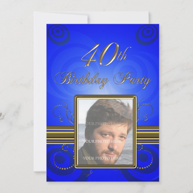 40e fête d'anniversaire Invitation (Devant)