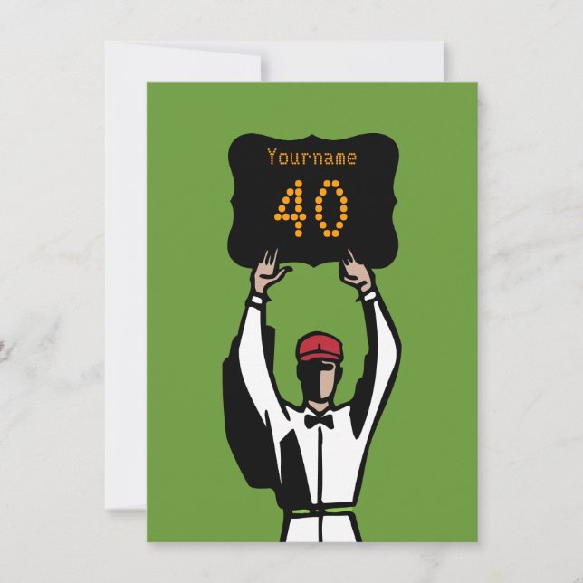 40e Football Invitation à la fête d'anniversaire - (Devant)