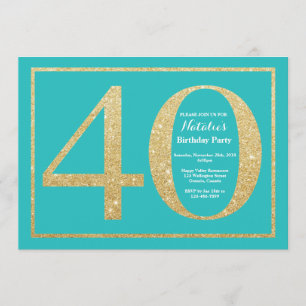 40e Invitation anniversaire Parties scintillant Tu