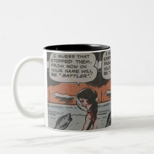 40er-Adventure-Comic   Bestes Geschenk für Comicen Zweifarbige Tasse