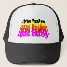 40er Baby Retro Bunte Typografie 40. Geburtstag
