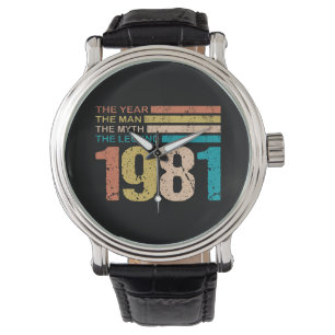 40th birthday 1981 The Man Legend Retro Armbanduhr