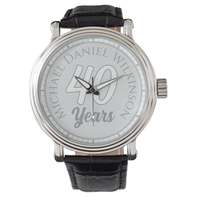 40th Birthday Armbanduhr (Vorderseite)